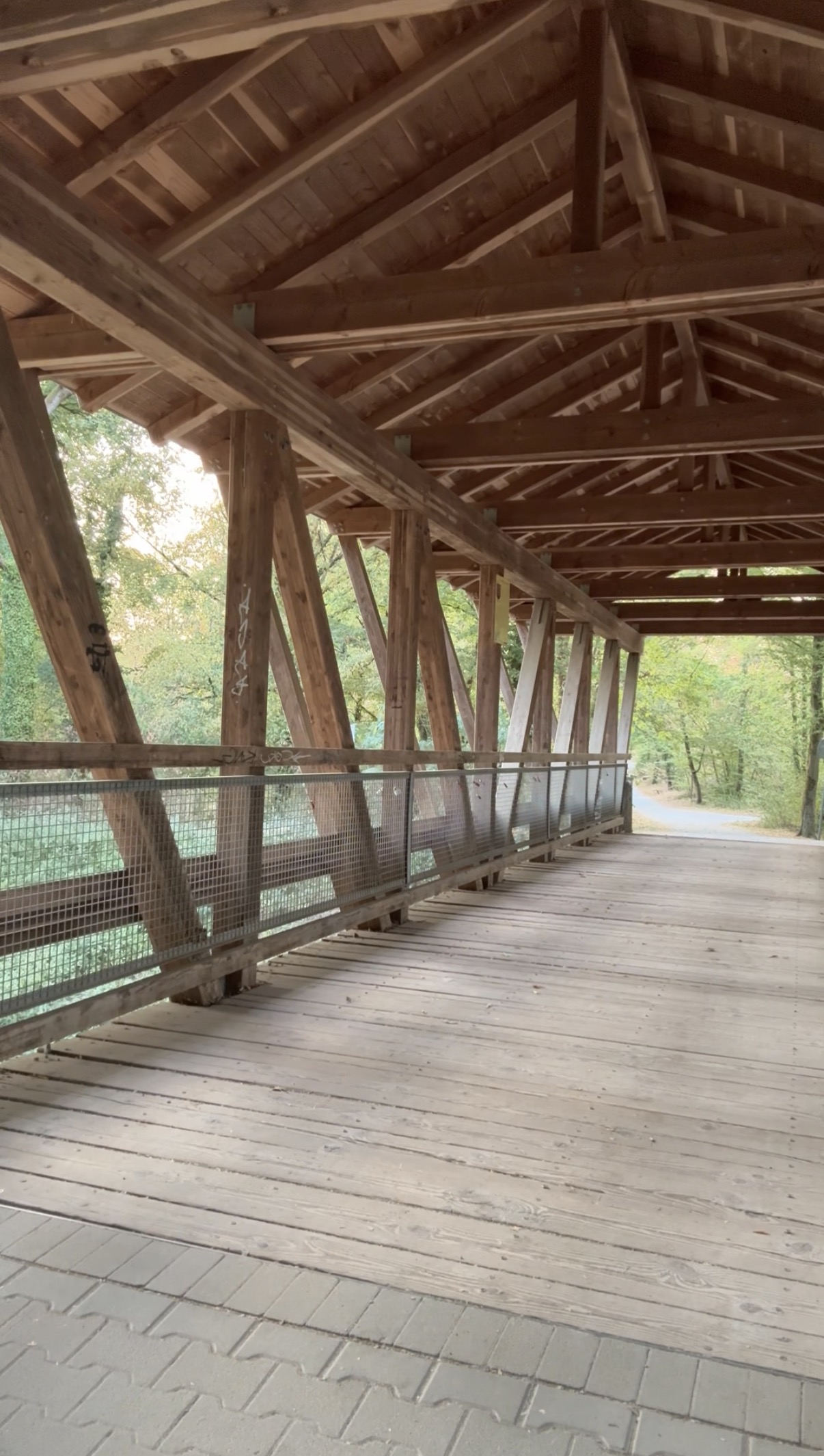 Holzbrücke im Wald